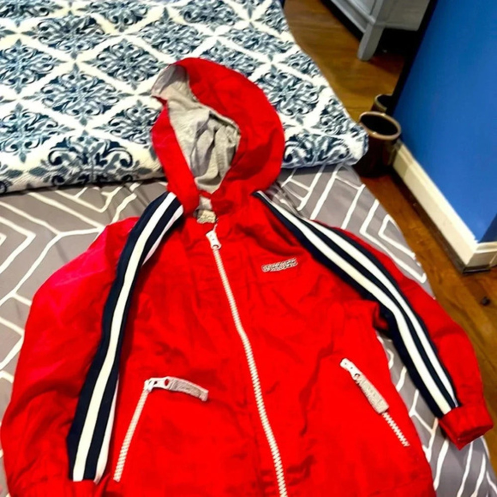 Oshkosh B'Gosh Youth Boys 3T Red Hooded Lined Lightweight Jacket